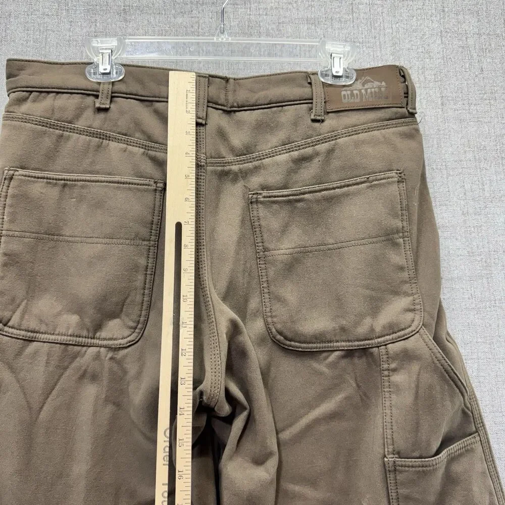 Old Mill Pants Mens 38x34 Canvas Fleece Lined Carpenter